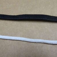 Elastico piatto per mascherine a metro, nero mm 7 morbido mt 300