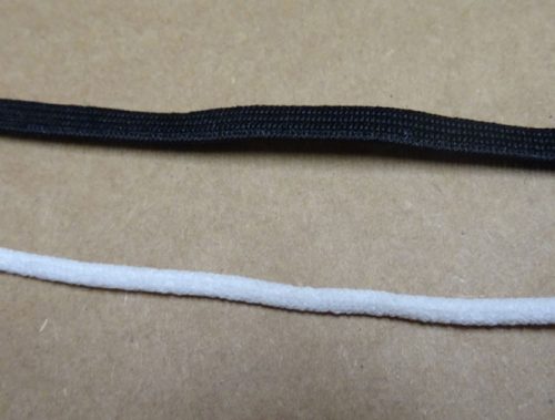 Elastico piatto per mascherine a metro, nero mm 7 morbido mt 300 - immagine 2