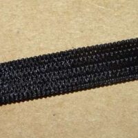 Elastico piatto per mascherine a metro, nero mm 7 morbido mt 300