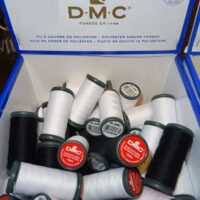 Filo polyestere n°50 nero 120 mt, dmc 10 pezzi