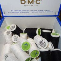 Filo cotone n°50 colore  bianco o nero 100 mt, dmc 10 pezzi