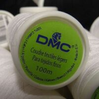 Filo cotone n°50 colore  bianco o nero 100 mt, dmc 10 pezzi
