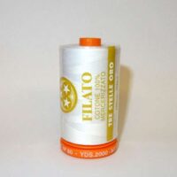 Filo cotone 60/3 bianco 1830 mt, tre stelle oro