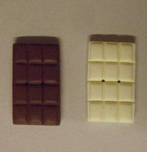 Bottoni decorativi in fimo "cioccolato"