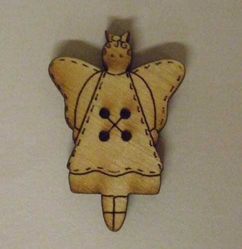 Bottone in legno  "angelo"