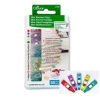Mollette mini wonder clips, clover 3189 multicolor 50 pezzi
