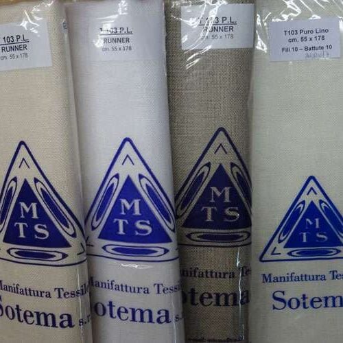 Lino t103 (10x10 fili) pretagliati sotema, cm 55 x 178
