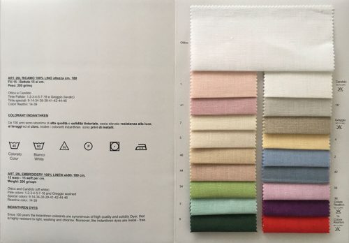 Lino 20l (15x15 fili) sotema bianco, avorio, ecru' pezzi già tagliati - immagine 2