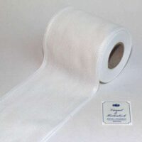 Nastro aida bordo torciglione, bianco, altezza cm 8, € 4,00 al metro, vendita a multipli di 50 cm