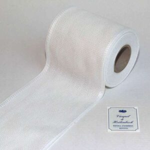 Lino 28 count/11 fili cm dmc altezza cm 143 € 38,00 al metro, colore 3782 vendita a multipli di 50 cm