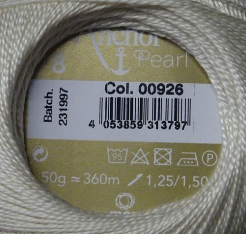 PERLE' COTONE ANCHOR N°8, GOMITOLO GR 50