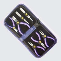 Set 7 pinzette mini con astuccio beads
