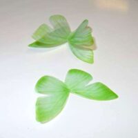 Farfalla in organza , ali doppie verde