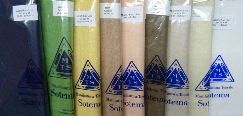 Lino assisi (11x11 fili) sotema pezzi già tagliati misure varie