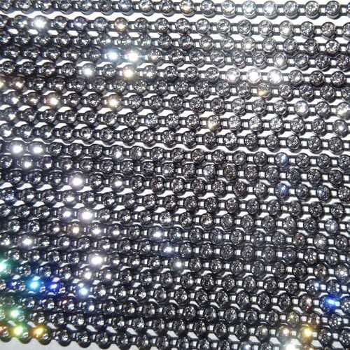 Catenella nera con strass crystal, vendita a multipli di cm 50