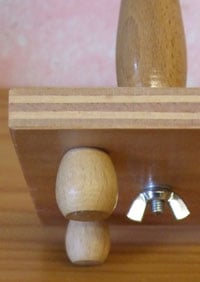 Tri129b Telaio a cerchietto da tavolo in legno con base e chiusura a vite