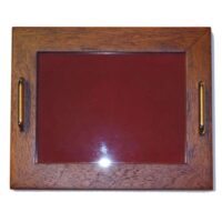 Vassoio rettangolare arte povera cm 21,5 x 27 piccolo, vetro cm 14,7 x 19,5