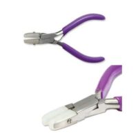 Pinzette bead smith minis, mini pinza a molla con becco con protezione in nylon