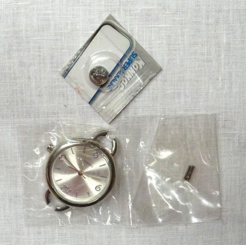 BASE IN METALLO ARGENTATO PER OROLOGIO TONDO CM 2,5