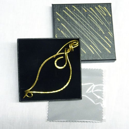 Elli189 Base in ottone per spilla a forma di foglia, lunghezza 11 cm, foglia 7,5 × 4,5 cm, finitura lucida.