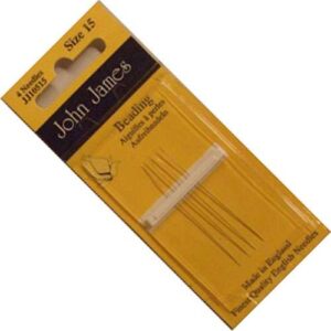 Aghi con pallina sottilissimo per rammendo/tessitura  nylon 0,47 x 57