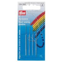 Aghi per perline con cruna dorata, prym 124350