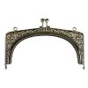 Chiusura per borsetta volute argento cm 13 x 7