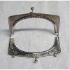 Chiusura per borsetta volute argento cm 13 x 7 - immagine 3