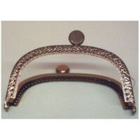 Chiusura per borsellino argento scuro- argento-oro brunito cm 9