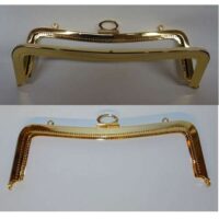 Chiusura per borsetta lacis, colore dorato cm 20