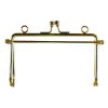 Chiusura per borsetta con cristalli sulla chiusura, colore oro cm 13