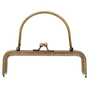 Chiusura per borsetta lacis, gold plate cm 18
