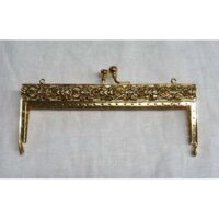 Chiusura per borsetta resole  silver dorato cm 18,5 x 7,5