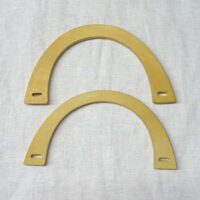Manici per borsa in legno naturale  2 pezzi base cm 19