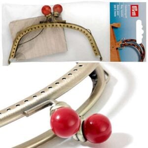Chiusura per borsetta con manico e chiusura con scarpette, colore oro o argento brunito  cm 16