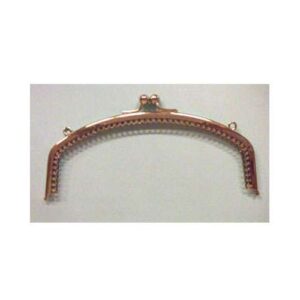 Chiusura per borsetta con manico e chiusura con scarpette, colore oro o argento brunito  cm 16