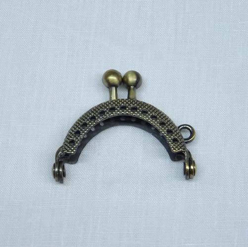 Abo488 Chiusura per borsellino cm 3,5 - oro brunito antico