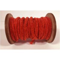 Cordone tubolare cipiglia 5mm rosso, vendita a multipli di 1 metro