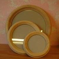 Cornice tonda legno naturale cm 25