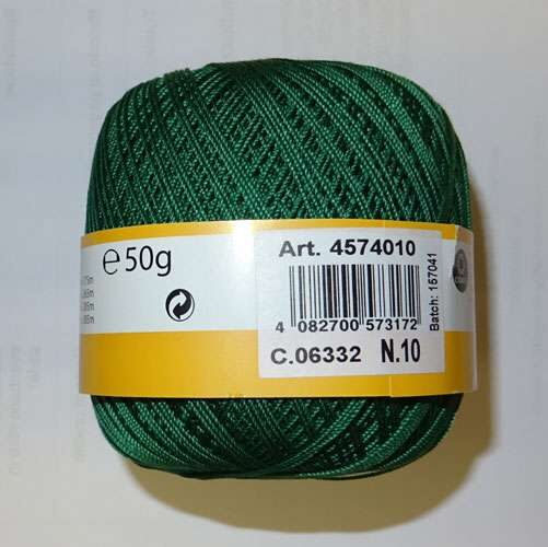 JOLLY/6 GOMITOLI DI COTONE ANCHOR PUPPET 10, GOMITOLI GR 50 VERDE NATALE