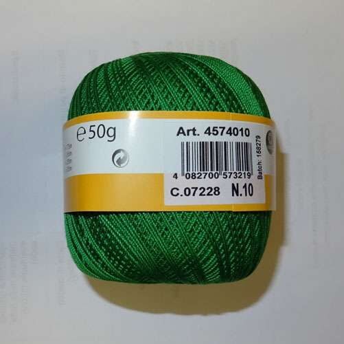 Jolly/6 gomitoli di cotone anchor puppet 10, gomitoli gr 50 verde