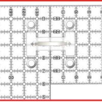 Open hand handle & multi-width ruler connector/ blocca e connette squadre e righe