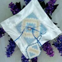 Cuscinetto per fedi in hardanger anna