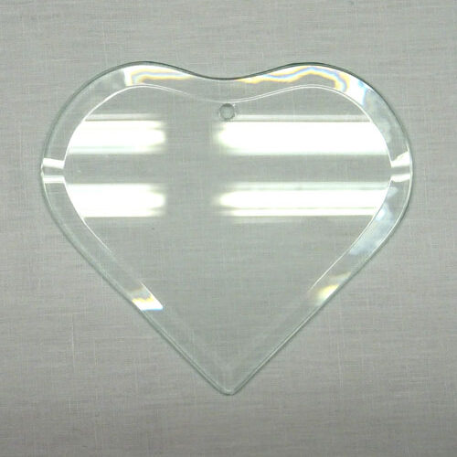 Cuore in vetro molato