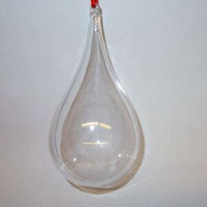 Pallina apribile plastica, diametro cm 10 interno mezza sfera in oro
