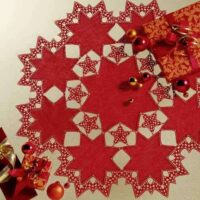 Forme creative per l'uncinetto stella 32 x 32 zweigart rossa