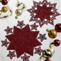Forme creative per l'uncinetto stella 32 x 32 zweigart rossa