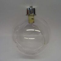 Pallina vetro trasparente mm 100,  con luce interna a led