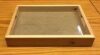 Vassoio in abete  naturale con 2 maniglie cm 36,5x27/vetro cm 34x23 - immagine 2