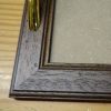 Vassoio arte povera rettangolare maniglie dorate cm 28x18/vetro cm 22x12,5 - immagine 2